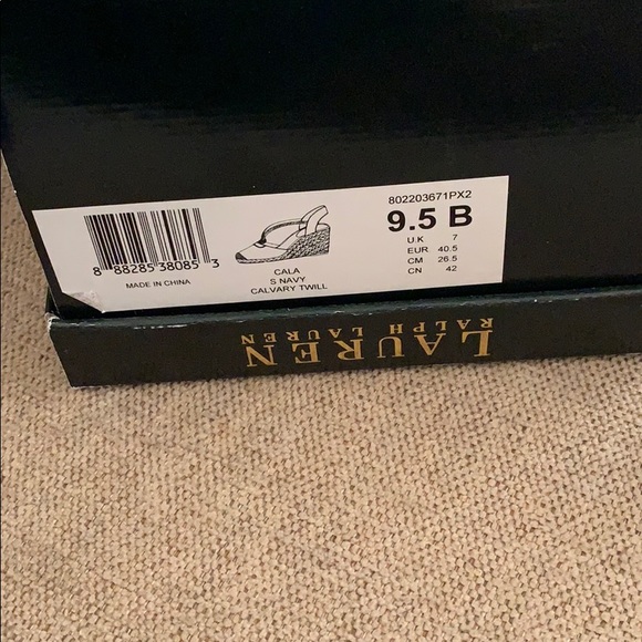 Ralph Lauren Navy Espadrilles - Picture 3 of 4